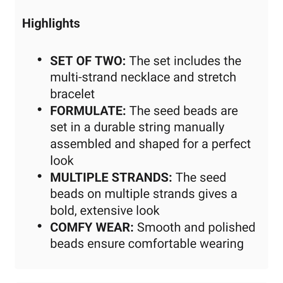 🆕️Navy Blue Seed Beaded Floral Necklace (20 Inches) & Stretch Bracelet (8") - Picture 6 of 8